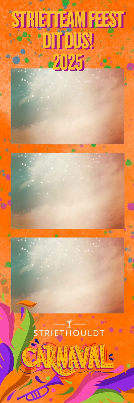 Fotostrip-ontwerp botanisch bruiloftsthema